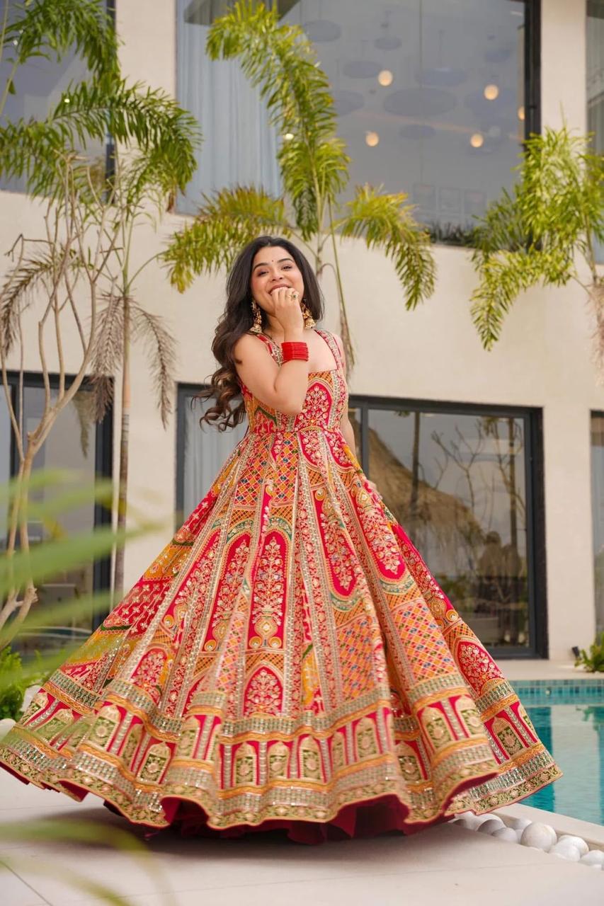 Anarkali gown with dupatta